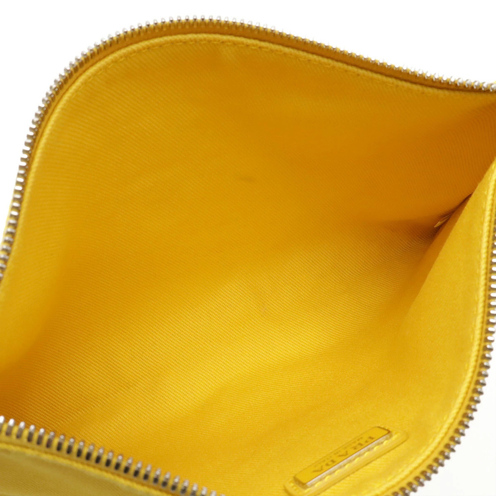 Prada embossed bag Shoulder accessory canvas leather yellow - Picture 7 of 8